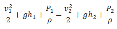 Ecuación reducida del Teorema de Bernoulli