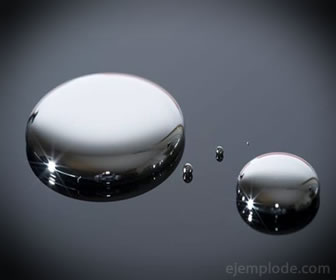 Cohesión en el mercurio, elemento liquido