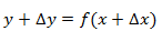 Incremento agregado a la función y=f(x)