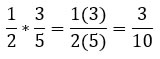 Multiplicación de fracciones propias