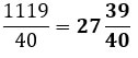 Total de la suma en forma de fracción mixta