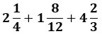Ejemplo de suma de fracciones mixtas