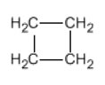Fórnula química del Ciclobutano