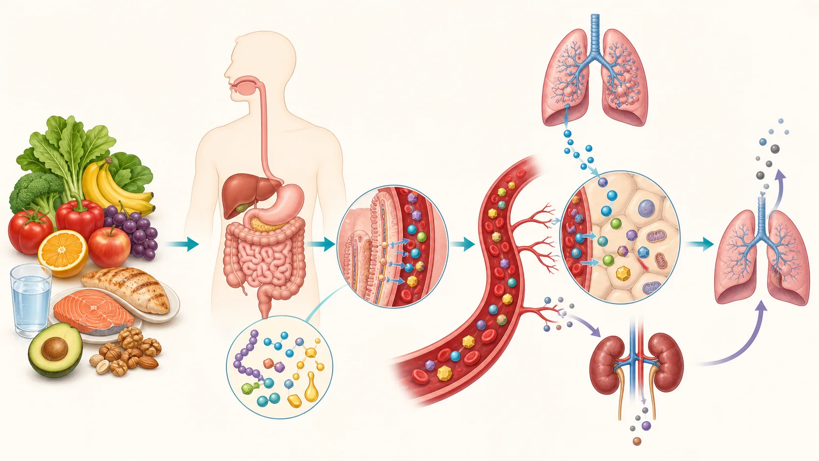Procesos coordinados de la nutrición humana
