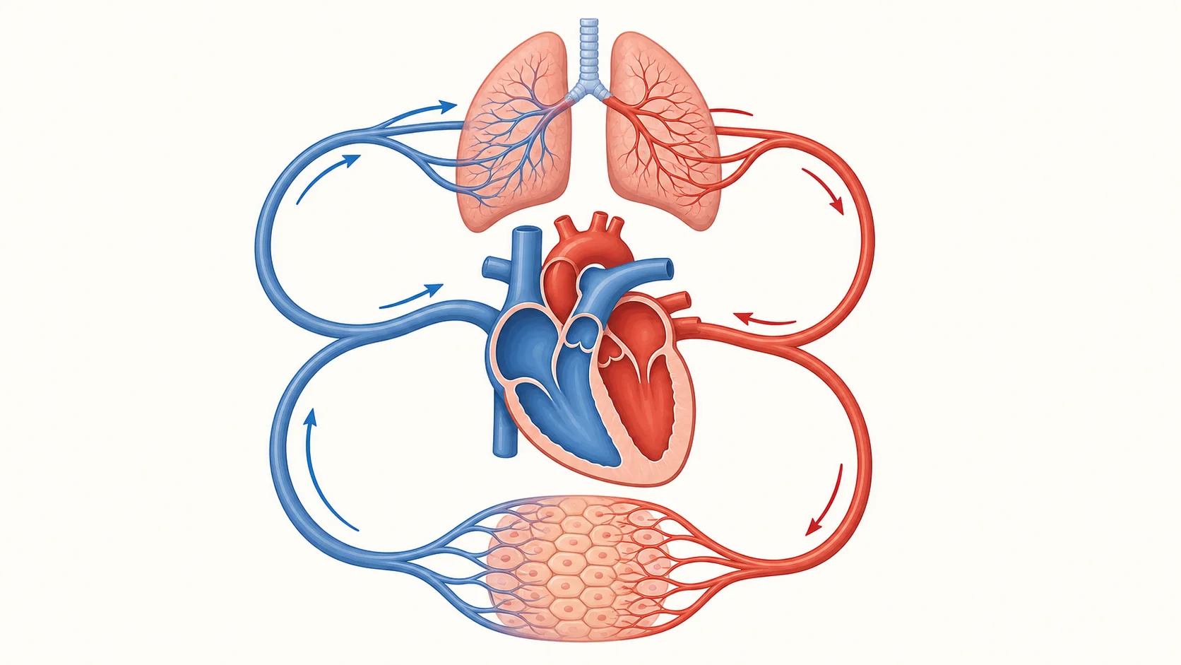 Circuitos pulmonar y sistémico del sistema circulatorio
