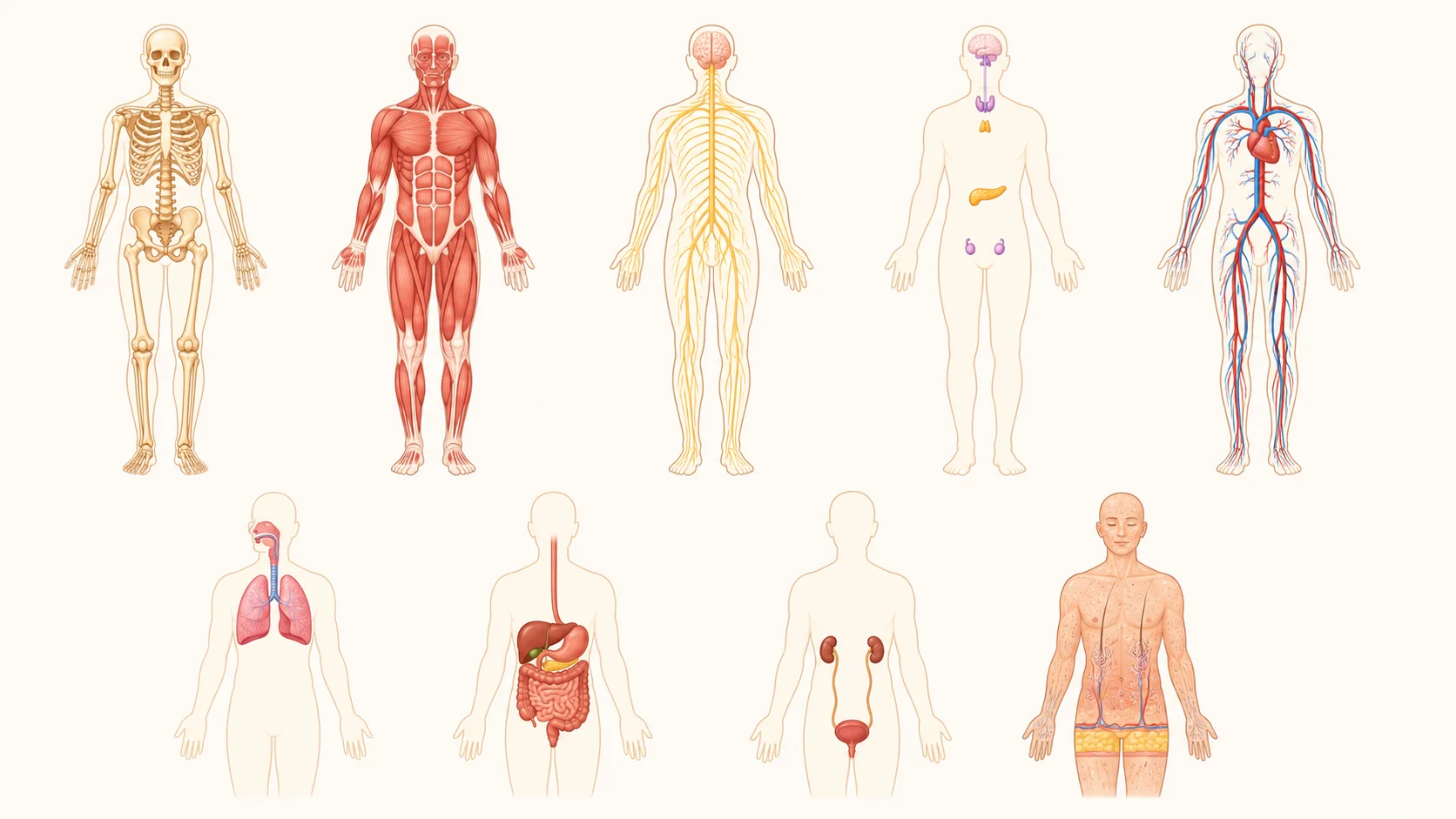 Principales sistemas del cuerpo humano