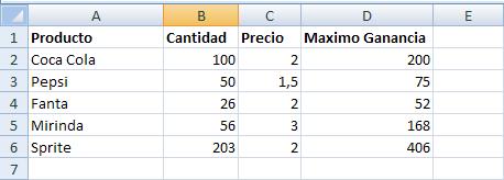 Hoja en excel