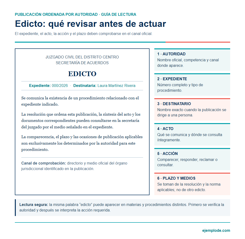 edicto guia de lectura