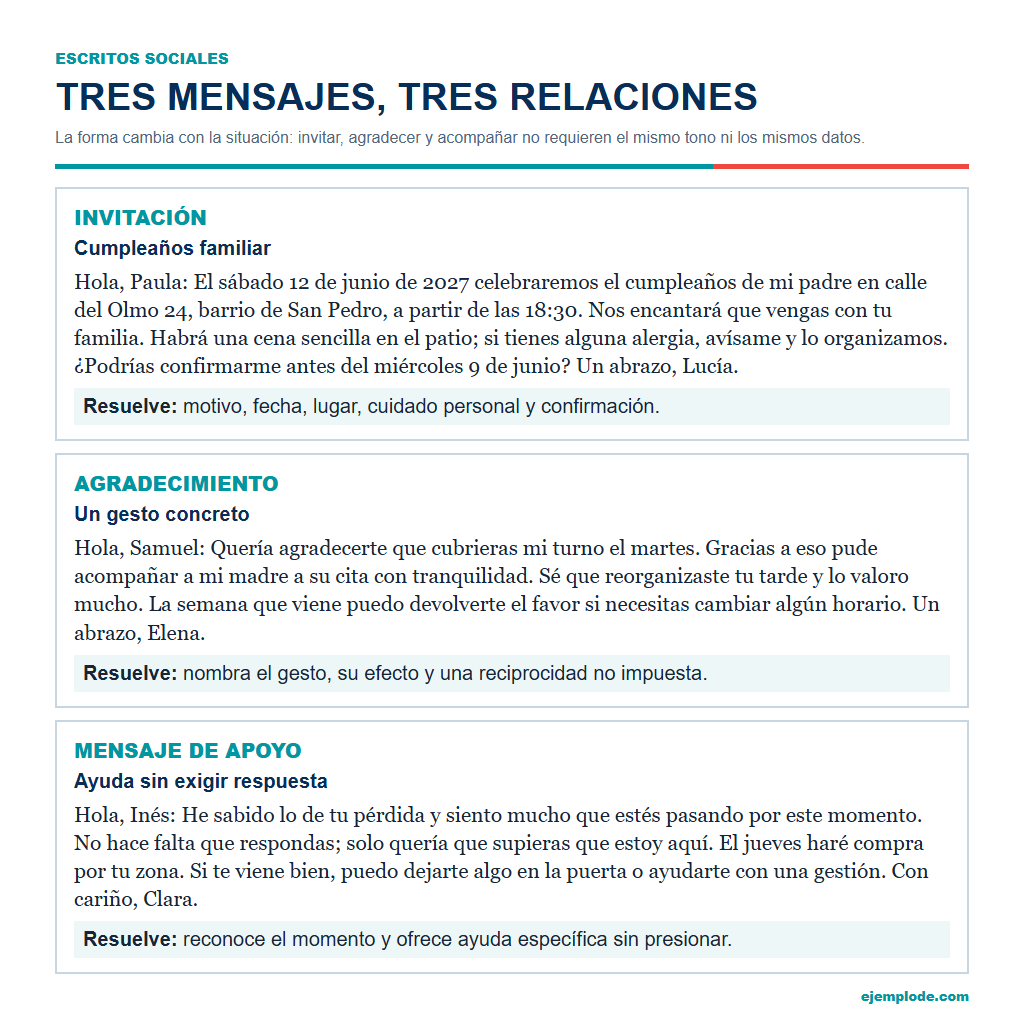 Invitación, agradecimiento y apoyo: tres formas de cuidar una relación.