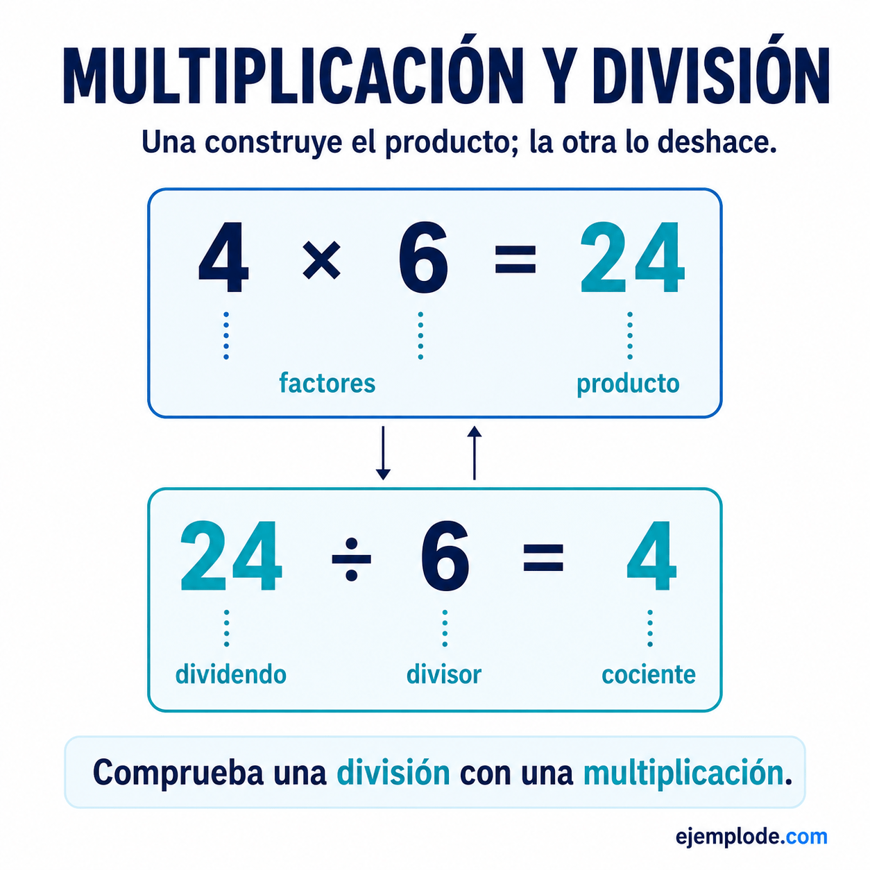 Multiplicación y división: explicación visual paso a paso