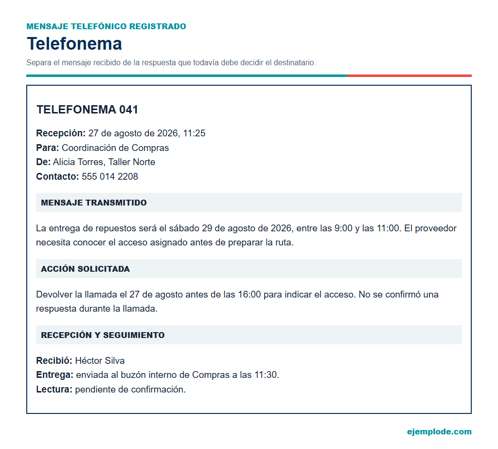 telefonema registro ejemplo